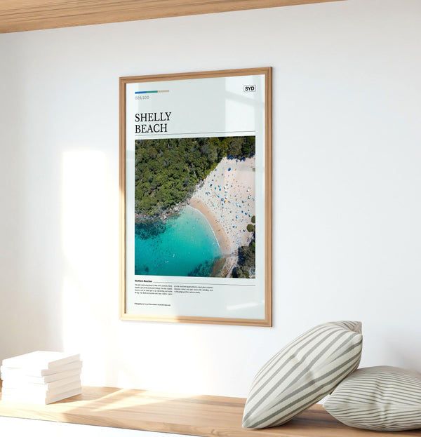 Shelly Beach Editorial Poster - Australia Unseen