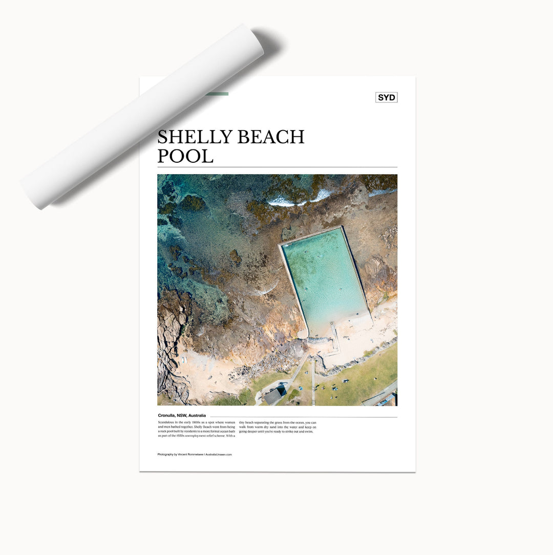 Shelly Beach Pool Editorial Poster - Australia Unseen