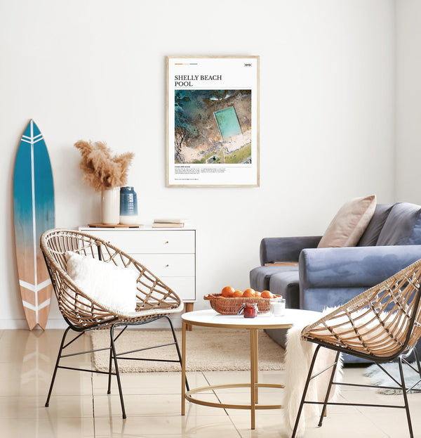 Shelly Beach Pool Editorial Poster - Australia Unseen