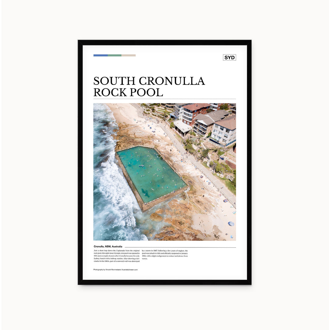 South Cronulla Rock Pool Editorial Poster - Australia Unseen