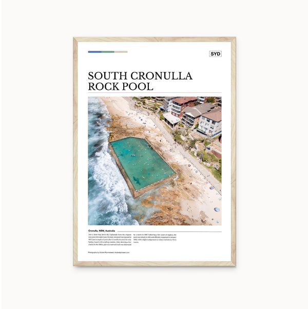 South Cronulla Rock Pool Editorial Poster - Australia Unseen
