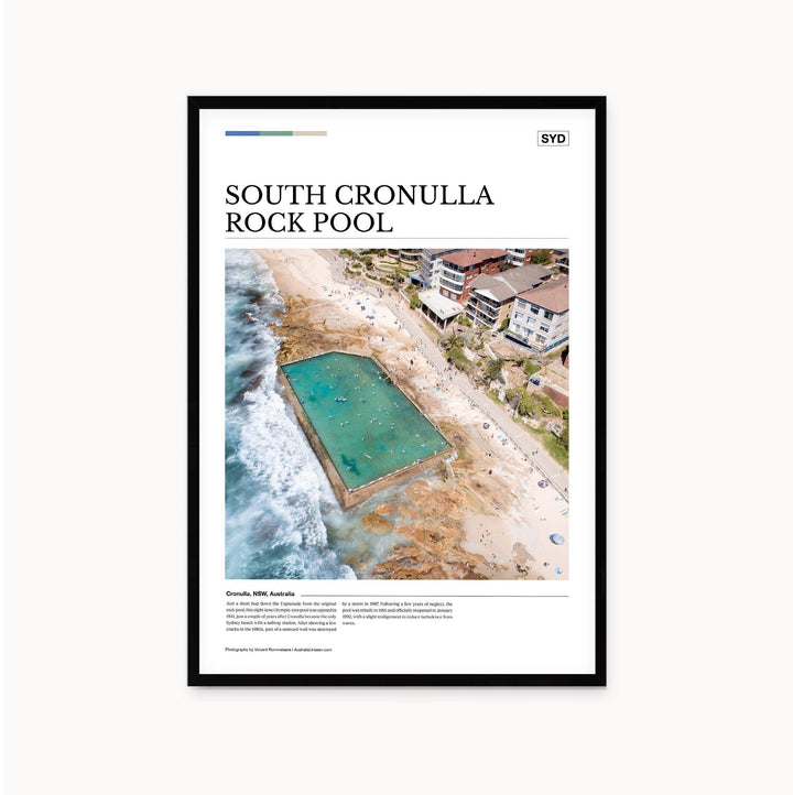 South Cronulla Rock Pool Editorial Poster - Australia Unseen