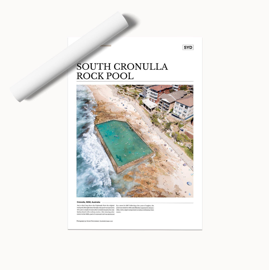 South Cronulla Rock Pool Editorial Poster - Australia Unseen