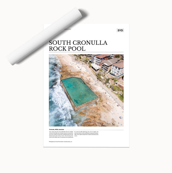 South Cronulla Rock Pool Editorial Poster - Australia Unseen