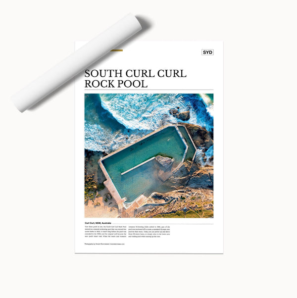 South Curl Curl Rock Pool Editorial Poster - Australia Unseen