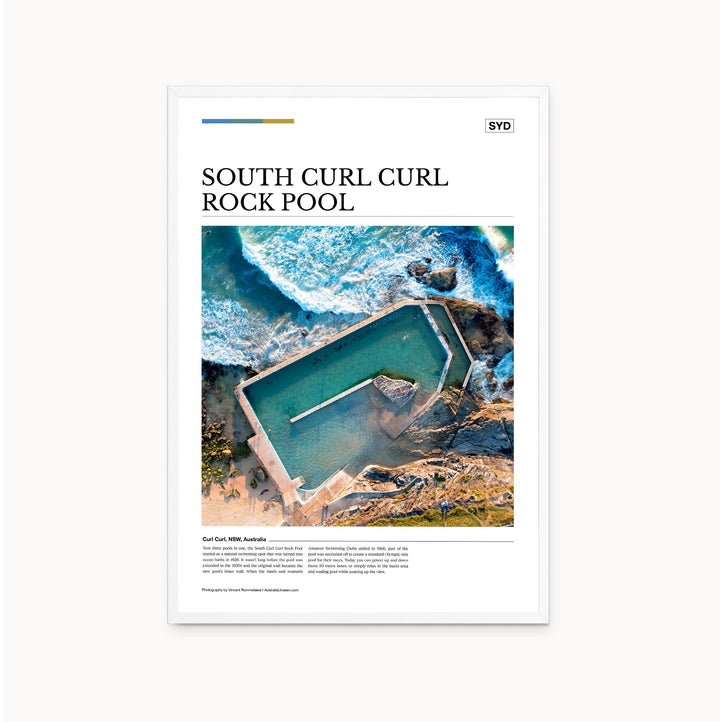 South Curl Curl Rock Pool Editorial Poster - Australia Unseen