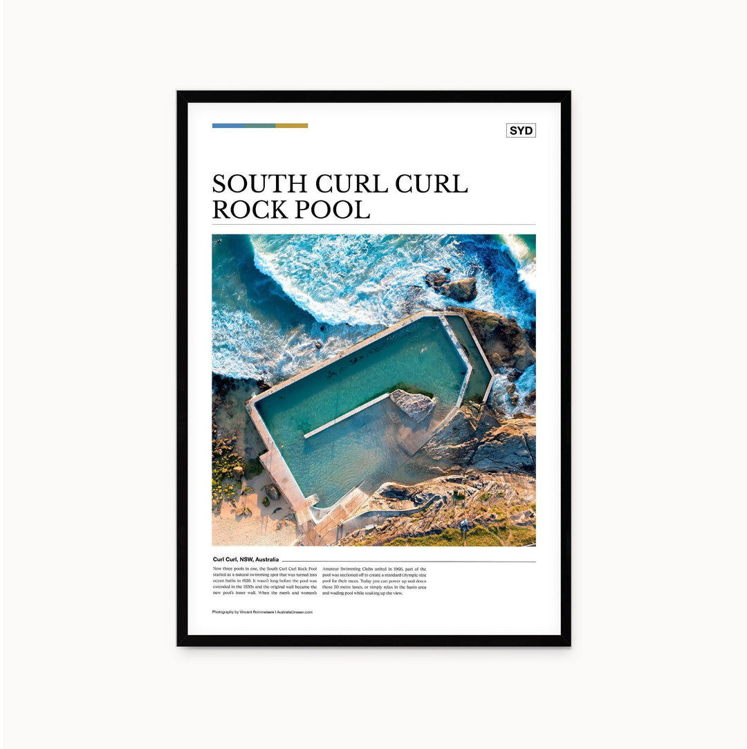 South Curl Curl Rock Pool Editorial Poster - Australia Unseen