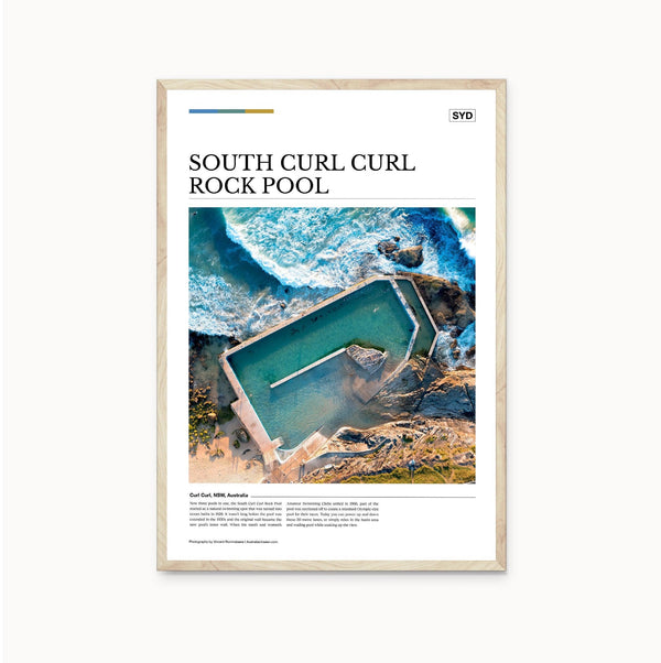 South Curl Curl Rock Pool Editorial Poster - Australia Unseen