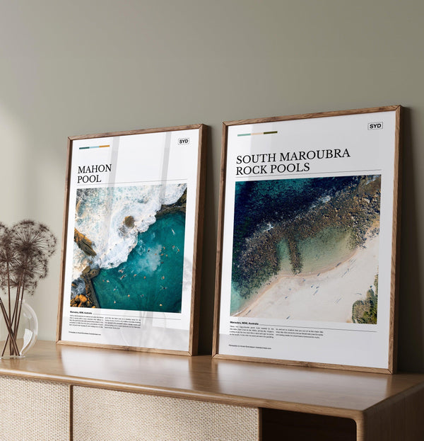 South Maroubra Rock Pools Editorial Poster - Australia Unseen