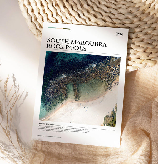 South Maroubra Rock Pools Editorial Poster - Australia Unseen