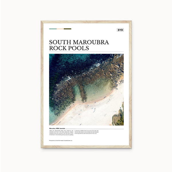 South Maroubra Rock Pools Editorial Poster - Australia Unseen