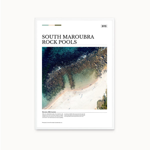 South Maroubra Rock Pools Editorial Poster - Australia Unseen