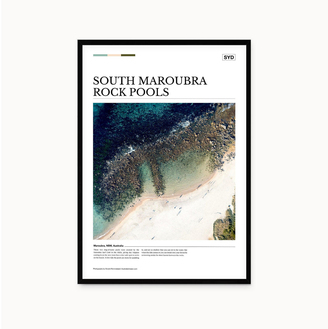 South Maroubra Rock Pools Editorial Poster - Australia Unseen