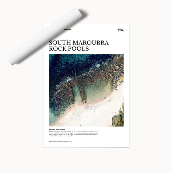 South Maroubra Rock Pools Editorial Poster - Australia Unseen