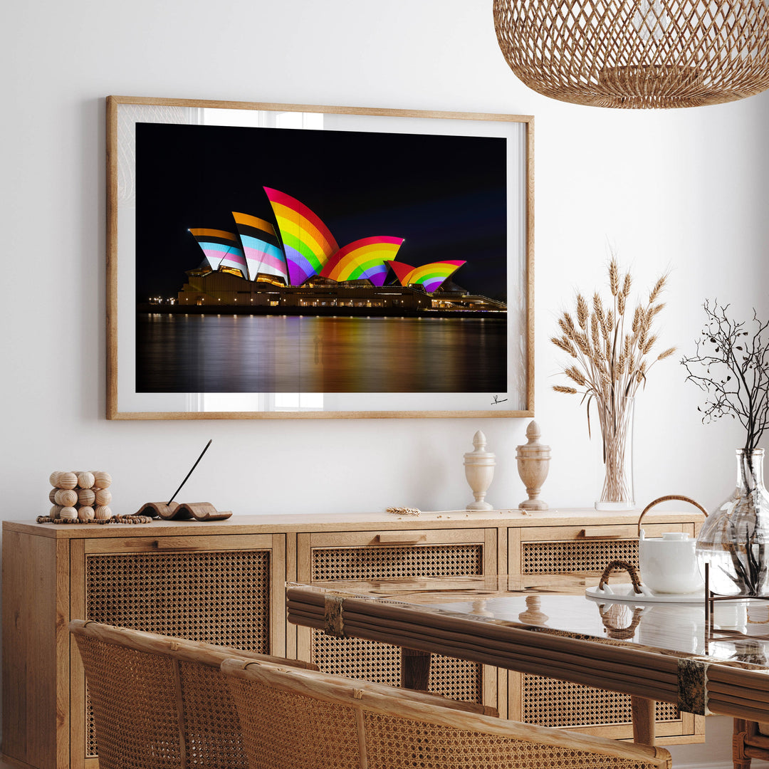 Sydney Opera House Progress Pride Flag - Australia Unseen - Wall Art Print