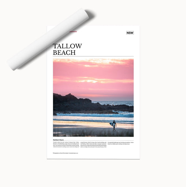 Tallow Beach Editorial Poster - Australia Unseen