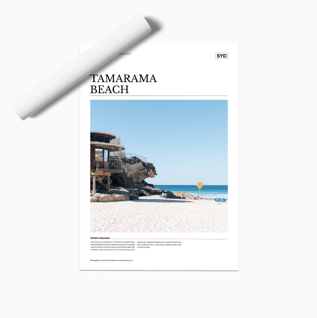 Tamarama Beach Editorial Poster - Australia Unseen