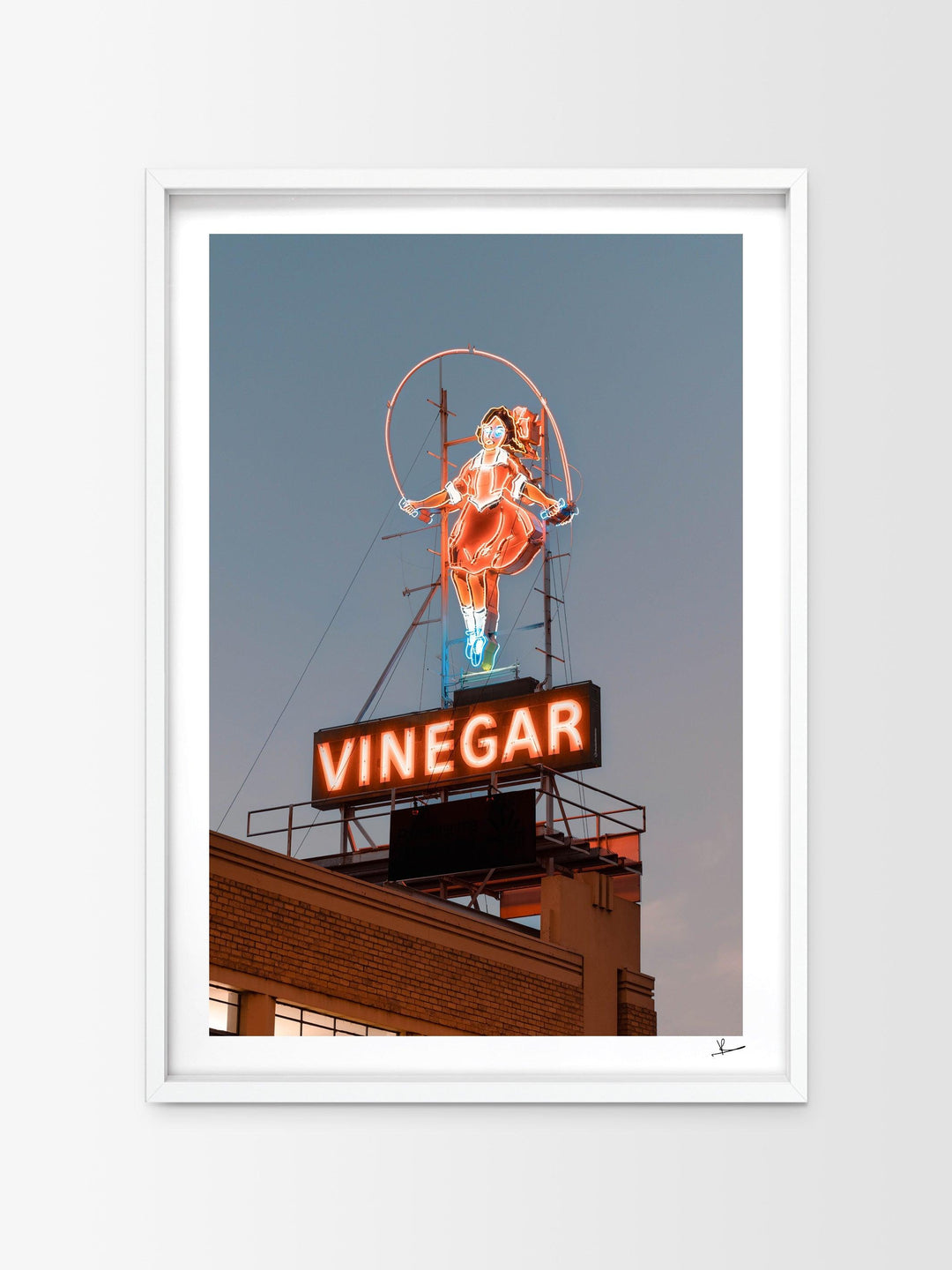 The Skipping Girl (Vinegar Sign) - Melbourne Wall Art Print - Australia Unseen