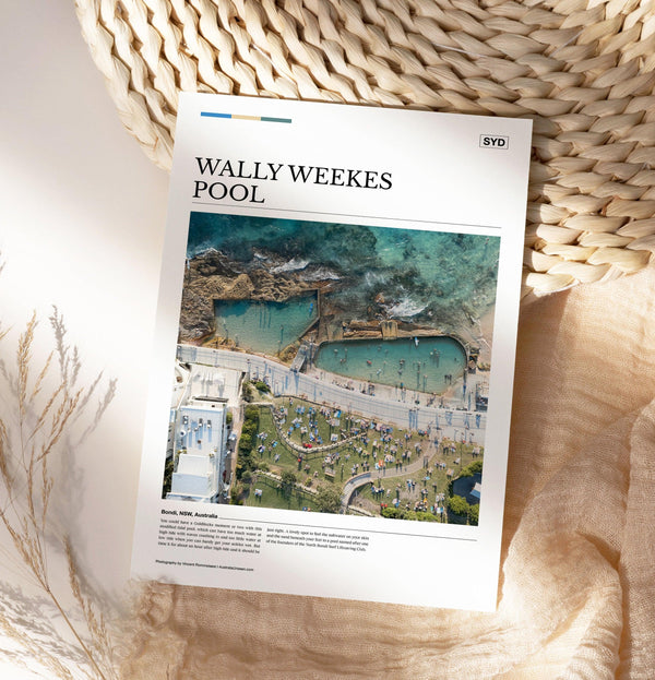 Wally Weekes Pool Editorial Poster - Australia Unseen