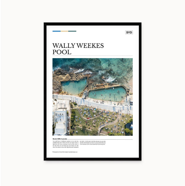 Wally Weekes Pool Editorial Poster - Australia Unseen