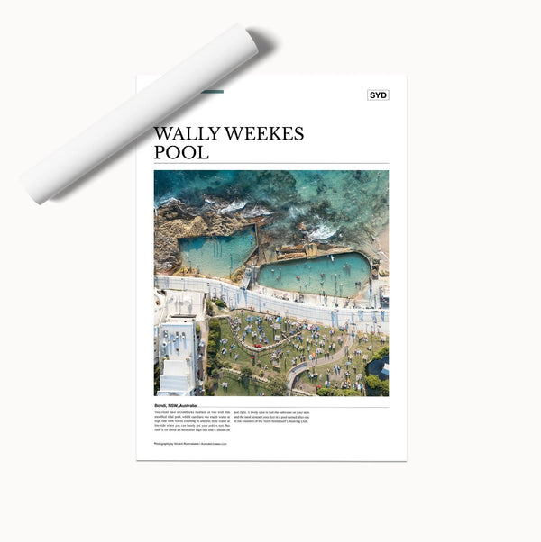 Wally Weekes Pool Editorial Poster - Australia Unseen