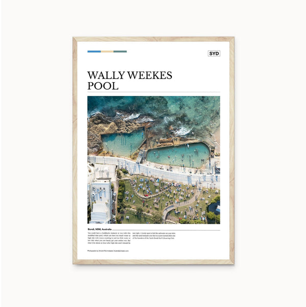 Wally Weekes Pool Editorial Poster - Australia Unseen