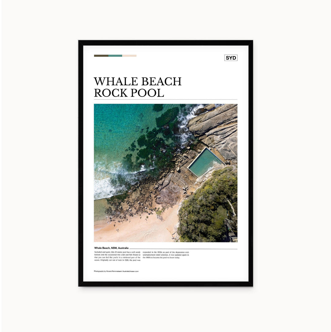 Whale Beach Rock Pool Editorial Poster - Australia Unseen