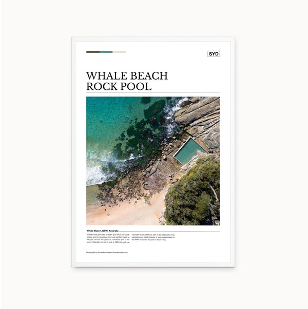 Whale Beach Rock Pool Editorial Poster - Australia Unseen