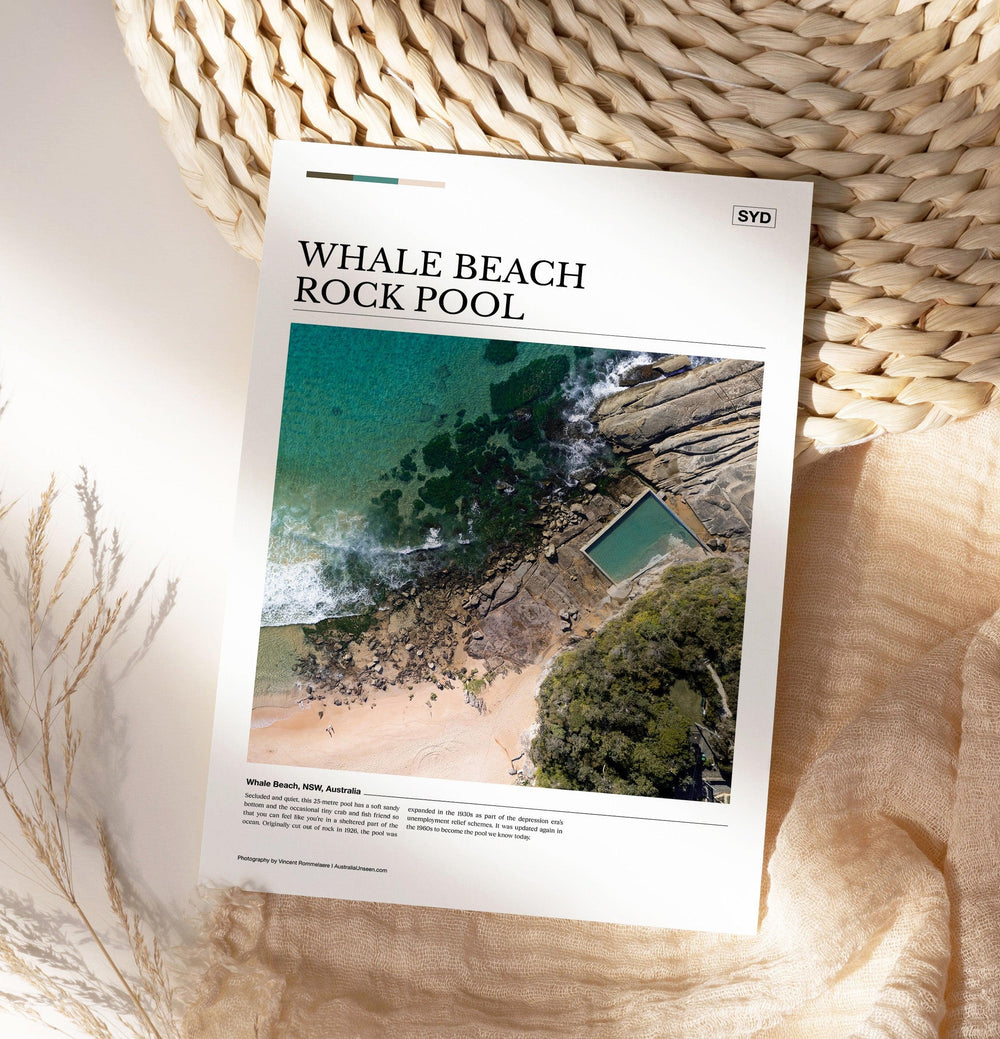 Whale Beach Rock Pool Editorial Poster - Australia Unseen