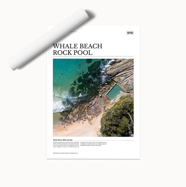 Whale Beach Rock Pool Editorial Poster - Australia Unseen