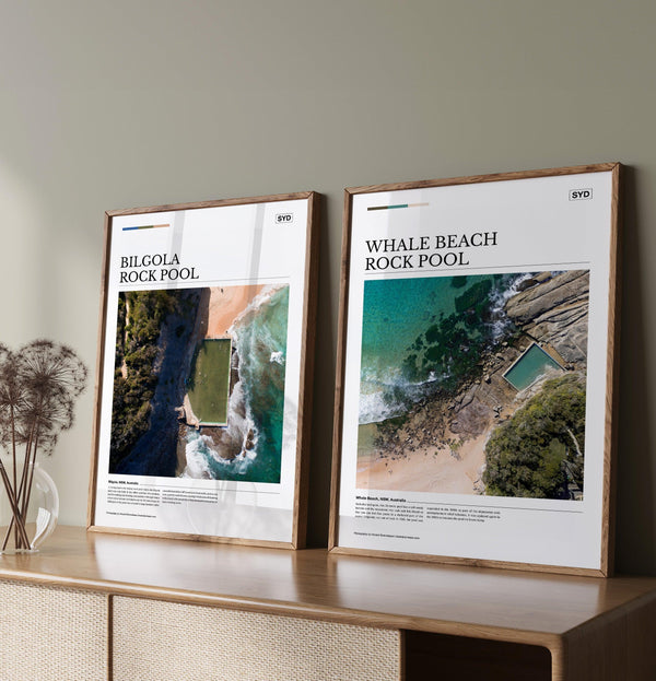 Whale Beach Rock Pool Editorial Poster - Australia Unseen