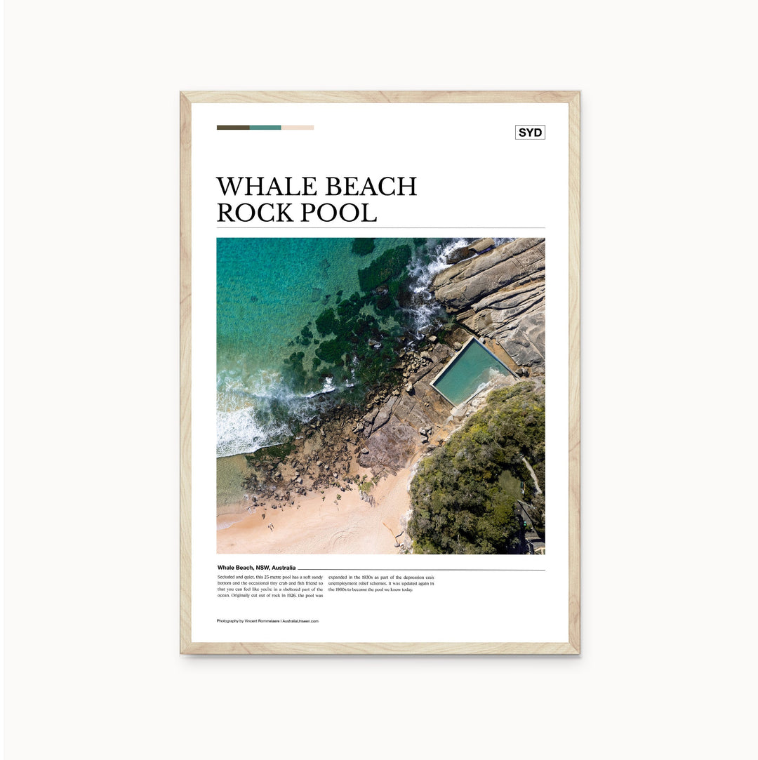 Whale Beach Rock Pool Editorial Poster - Australia Unseen