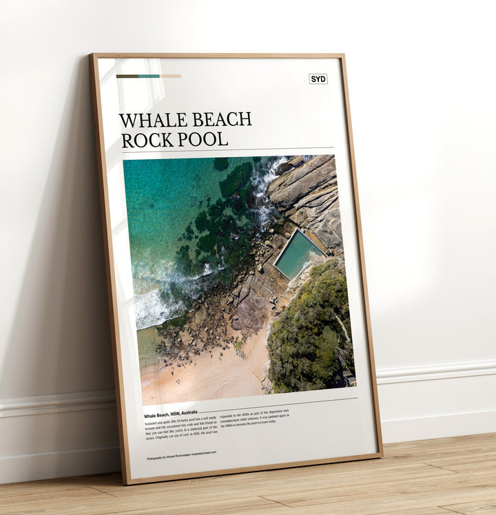 Whale Beach Rock Pool Editorial Poster - Australia Unseen